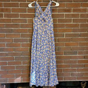 Morton Myles 100% Silk Floral Dress with Matching Scarf - Size 8